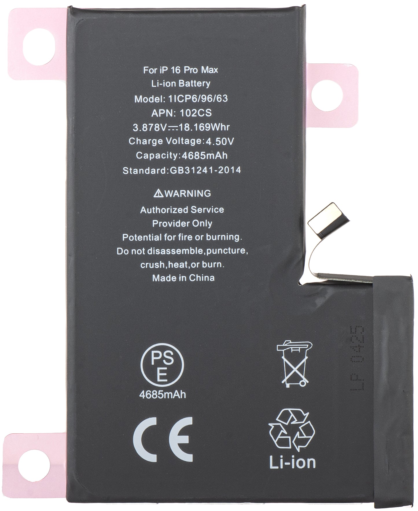 Battery for Apple iPhone 16 Pro Max
