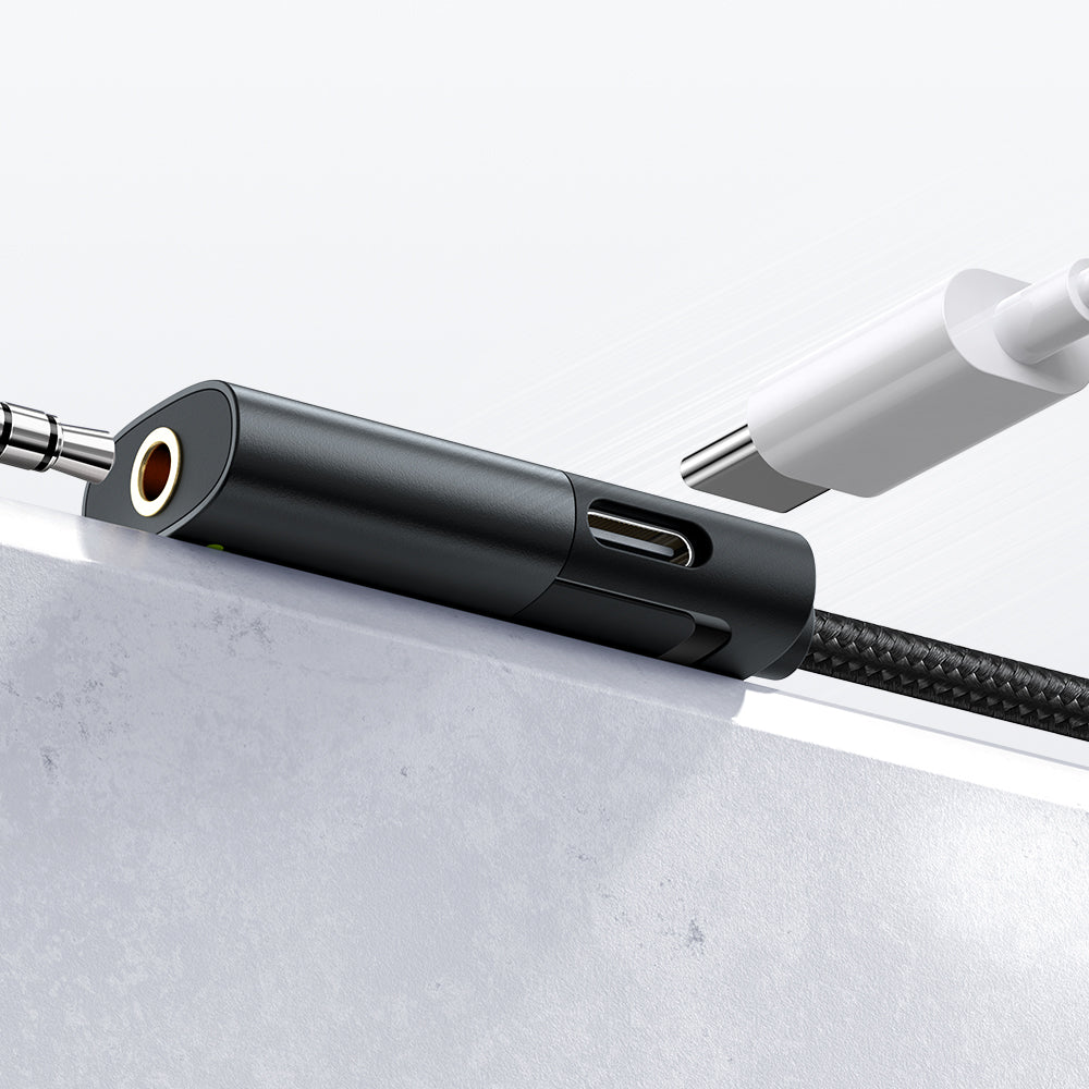 USB-C to USB-C / 3.5mm McDodo CA-1880 Audio Adapter, Black