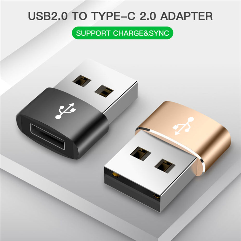 USB-C to USB-A Data and Charging Adapter Techsuit, Black