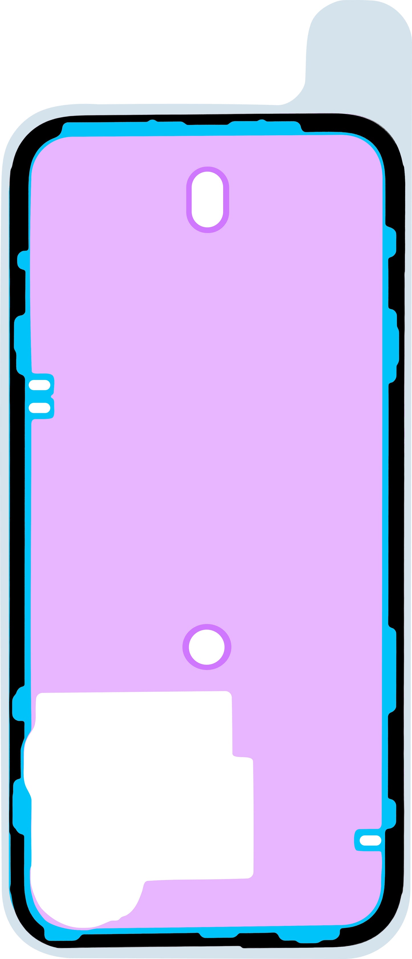 Apple iPhone 15 Pro Battery Cover Adhesive, Service Pack 923-09189