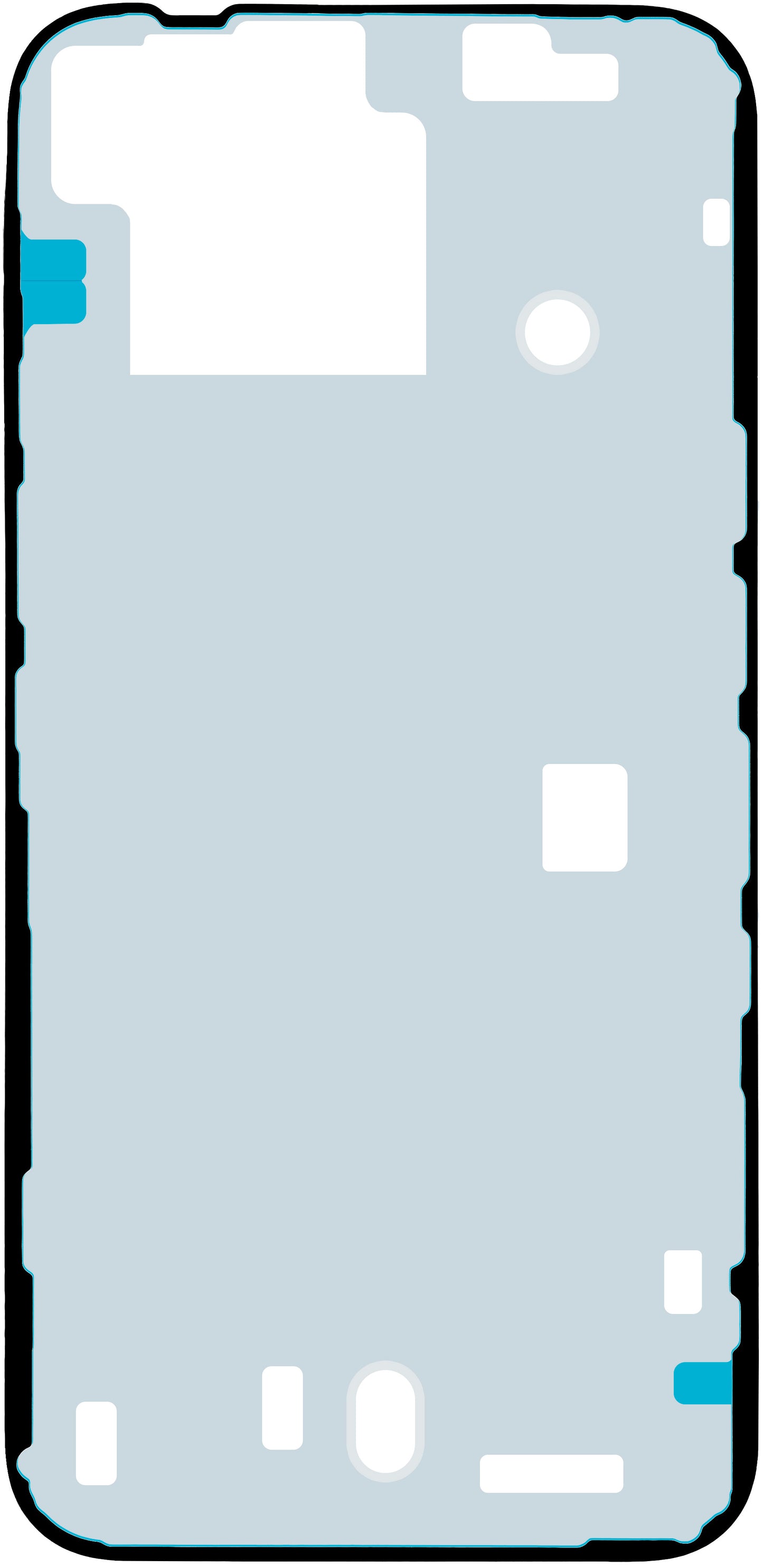 Apple iPhone 14 Battery Cover Adhesive, Service Pack 923-08091