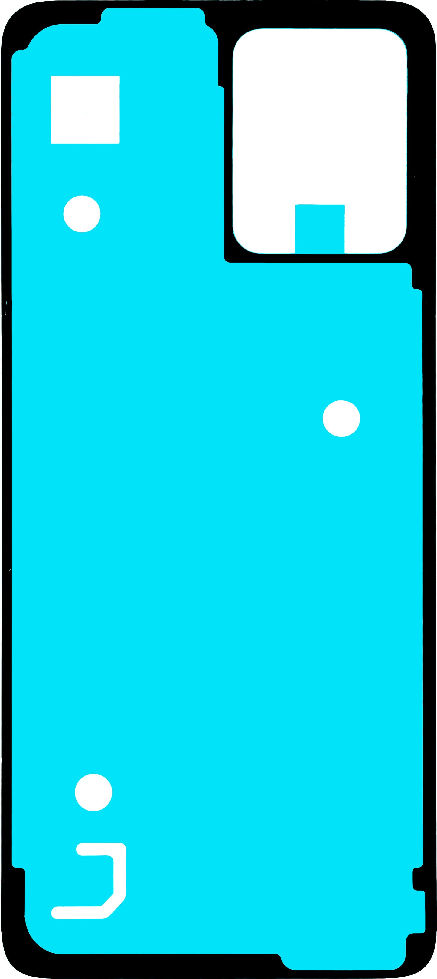 Battery Cover Adhesive for Motorola Moto G64 / G54 Power Edition / G54, 2D, Service Pack 5D78C23265