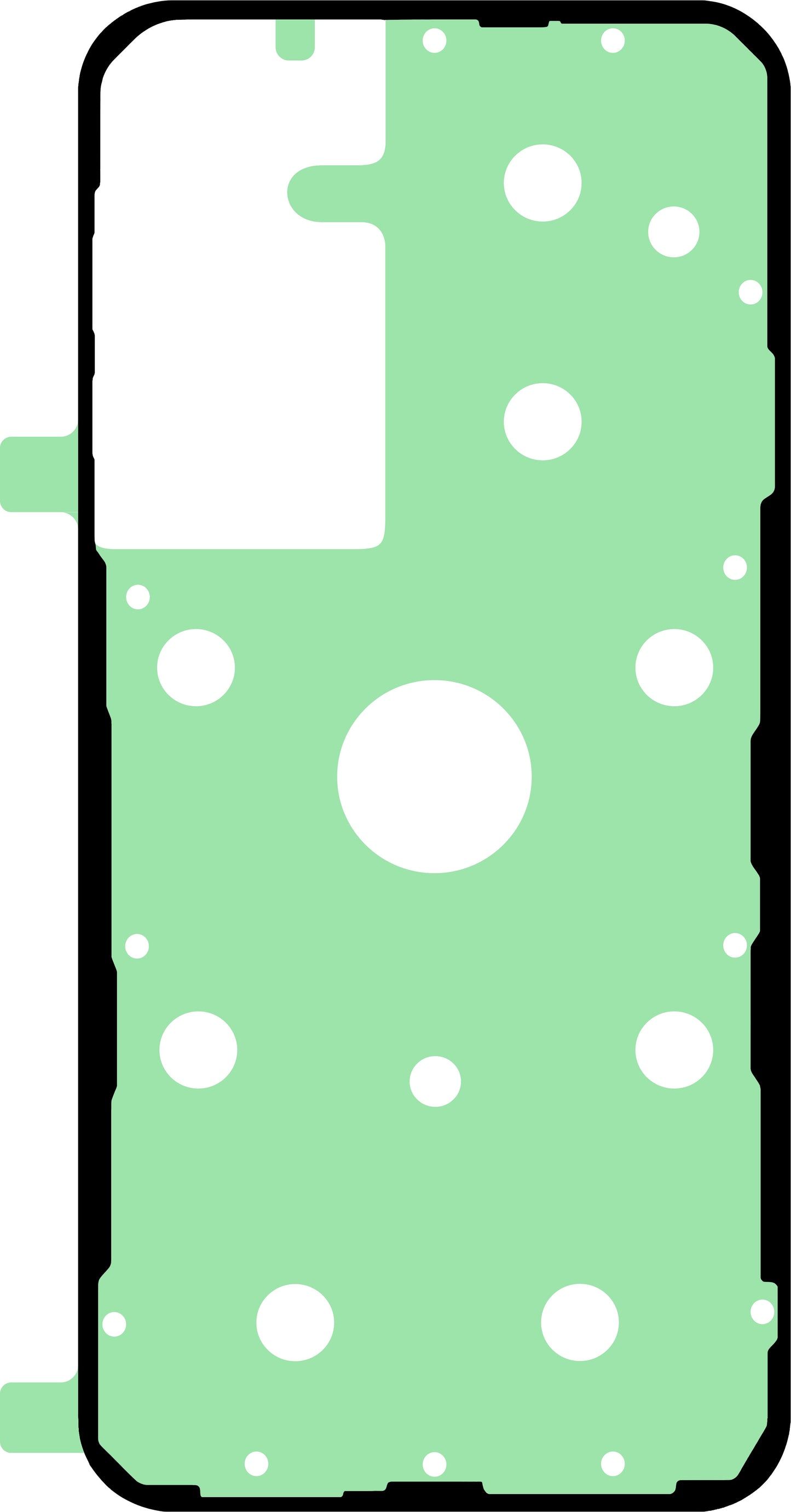 Battery Cover Adhesive for Samsung Galaxy A55 5G A556, Service Pack GH02-25681A