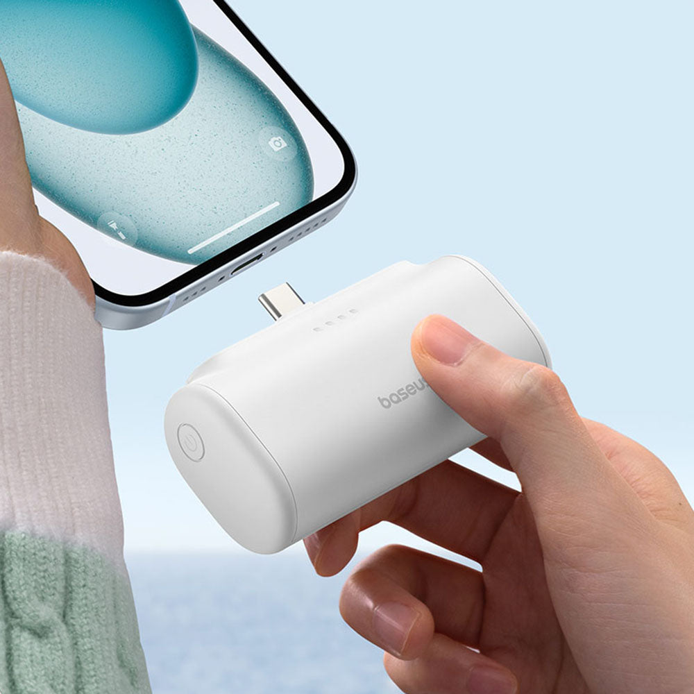 Baseus Compact External Battery, 5000mAh, 20W, PD, 2 x USB-C, Pink P10068306413-00