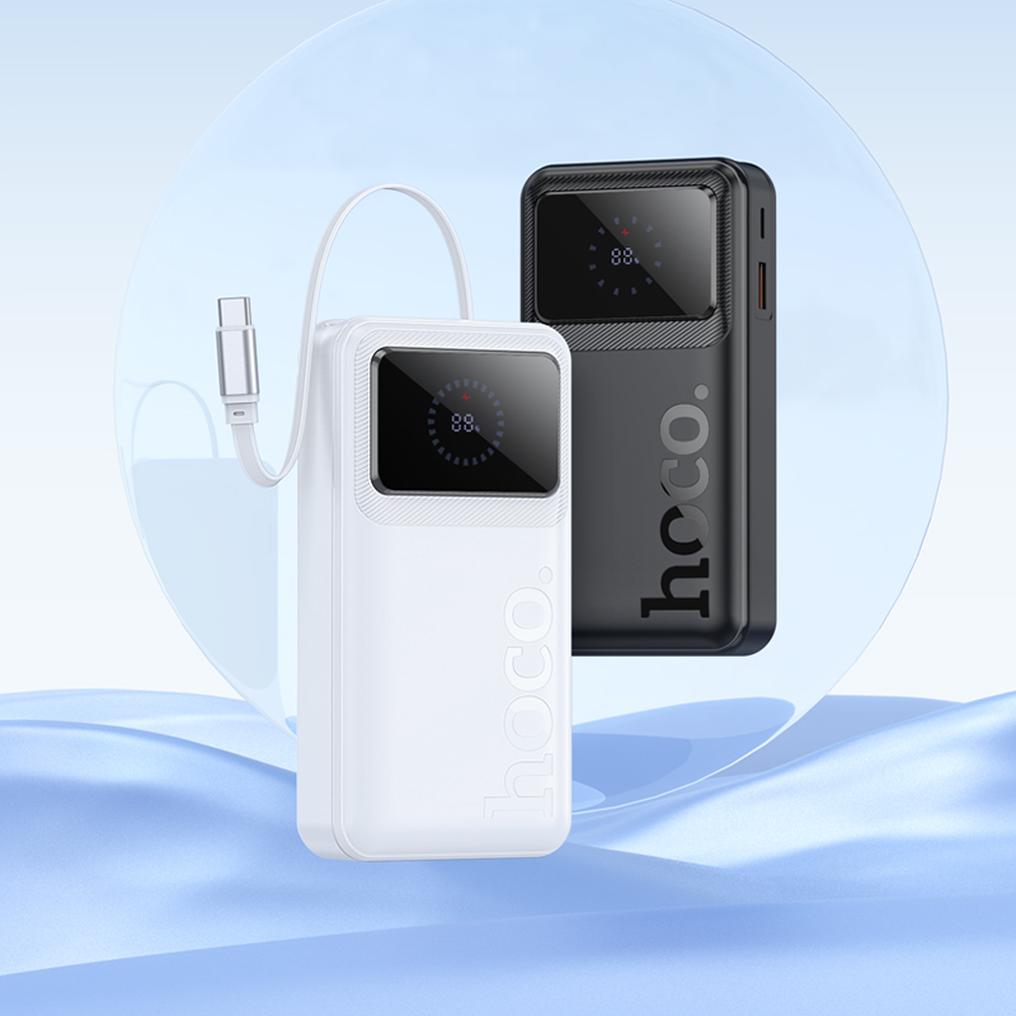 HOCO Q41 External Battery, 20000mAh, 22.5W, QC + PD, 1 x USB-A - 2 x USB-C, White