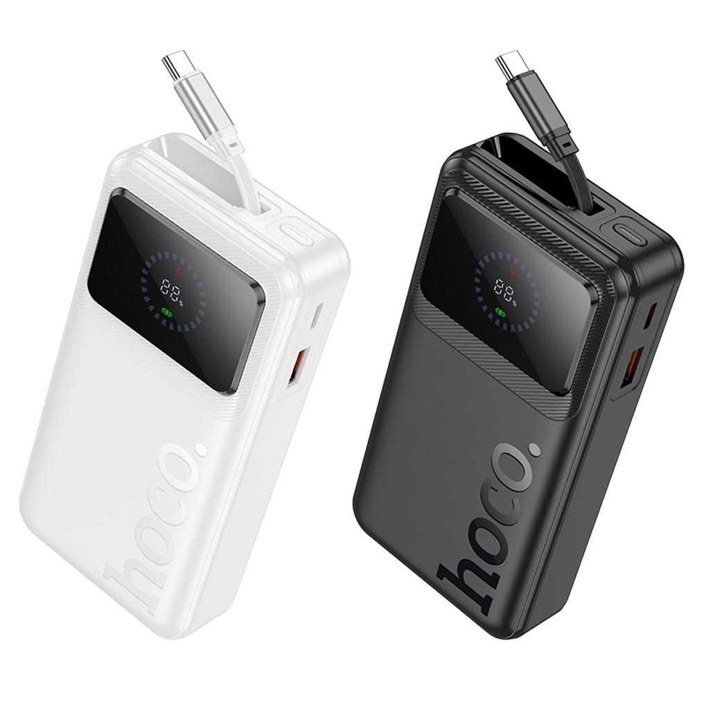 HOCO Q41 External Battery, 20000mAh, 22.5W, QC + PD, 1 x USB-A - 2 x USB-C, White