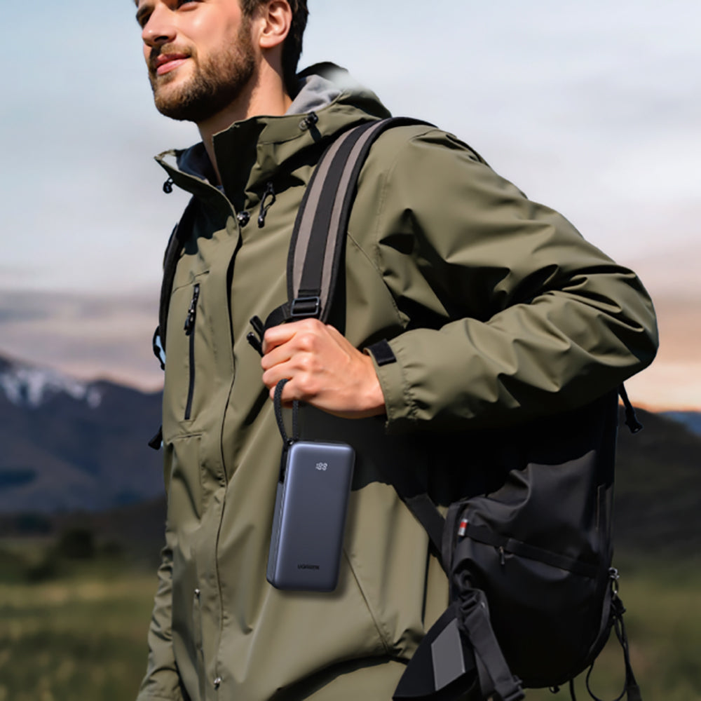 UGREEN PB536 External Battery (55988B), 20000mAh, 45W, QC + PD, 1 x USB-A - 2 x USB-C, Gray