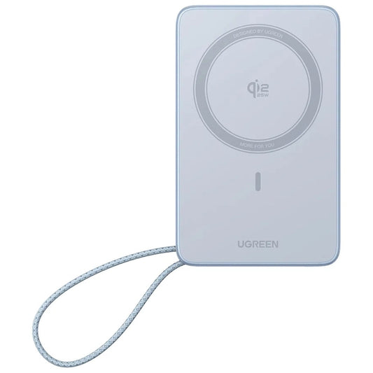 UGREEN MagFlow PB773 Wireless External Battery (65958B), 10000mAh, 25W, PD + FQI, 1 x QI - 2 x USB-C, Blue