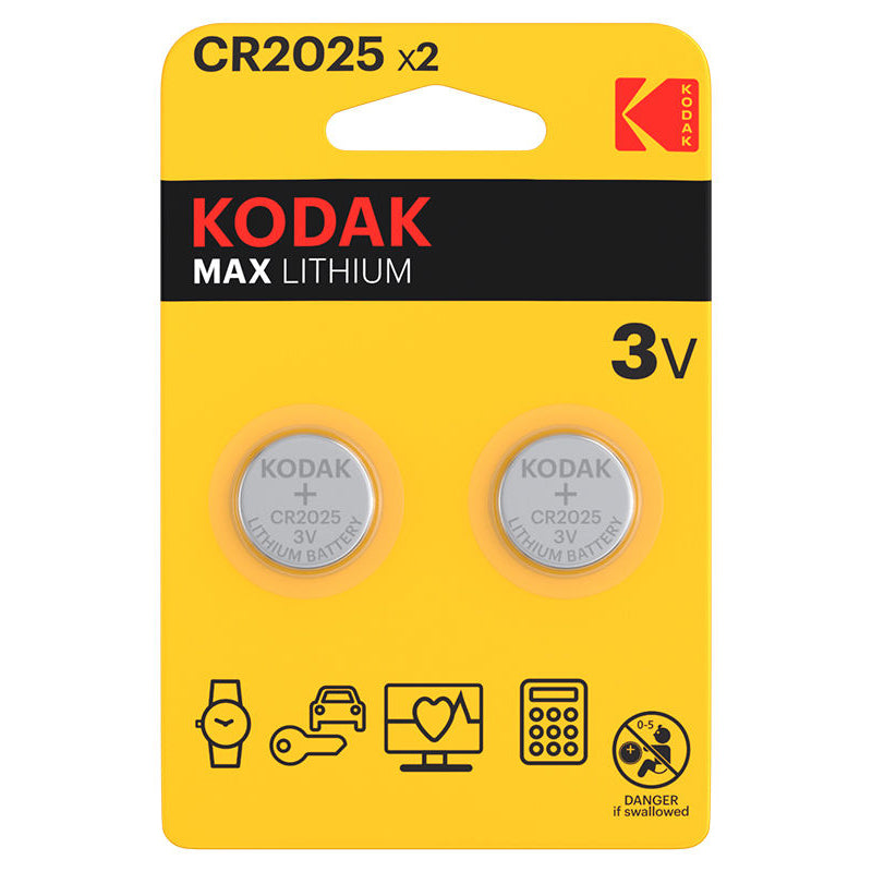 Kodak Max Battery, CR2025, Set of 2 pieces