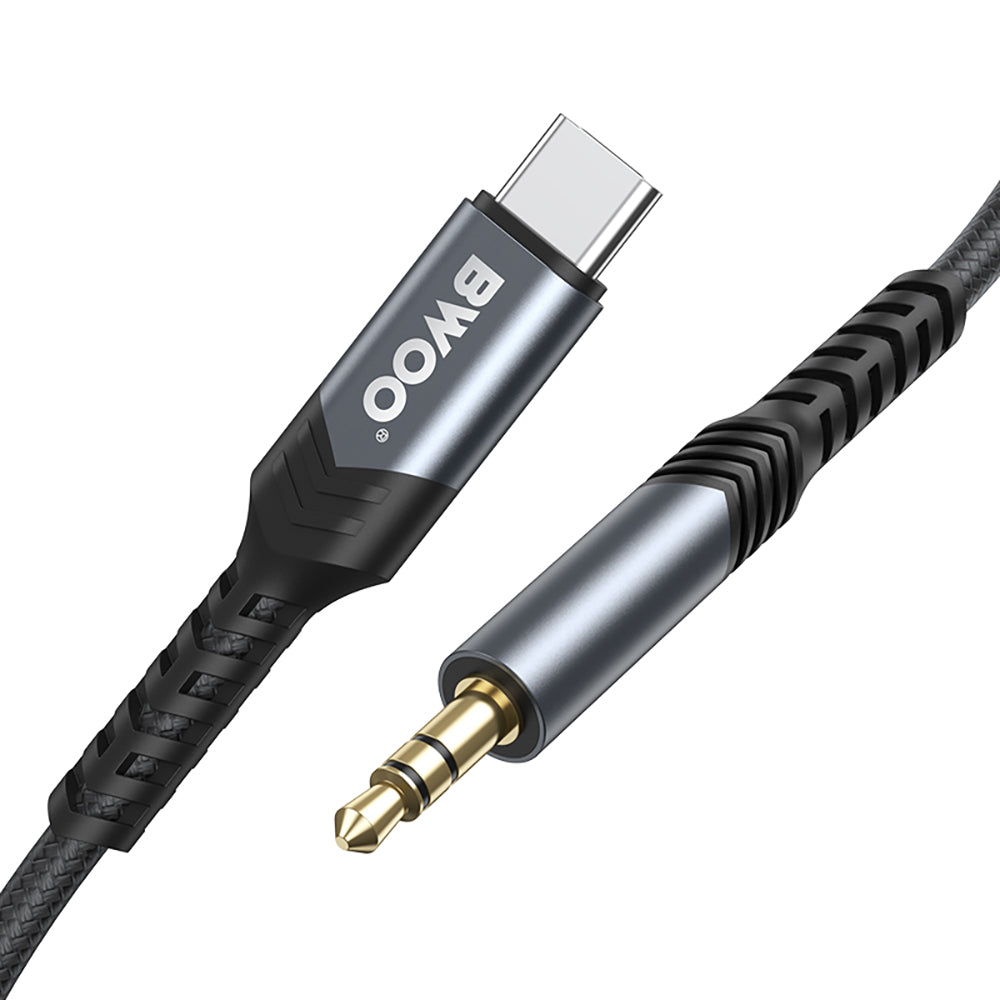 USB-C to 3.5mm Audio Cable BWOO BO-AUX066, 1.2m, Black