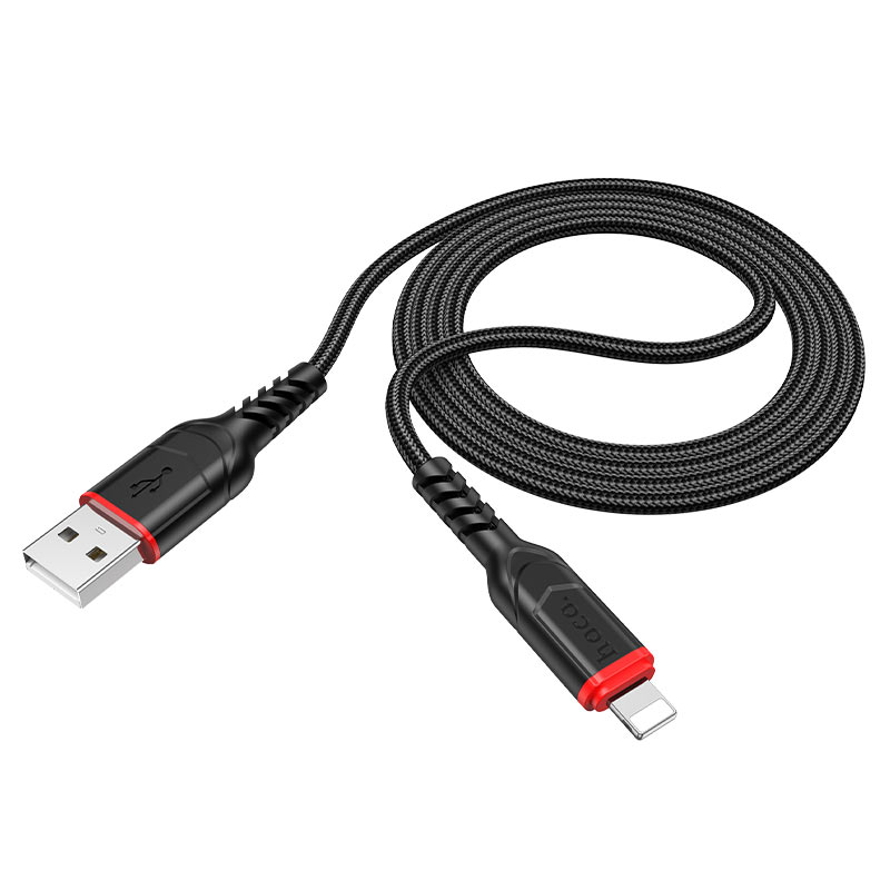 USB-A to Lightning Data and Charging Cable HOCO X59 Victory, 18W, 1m, Black