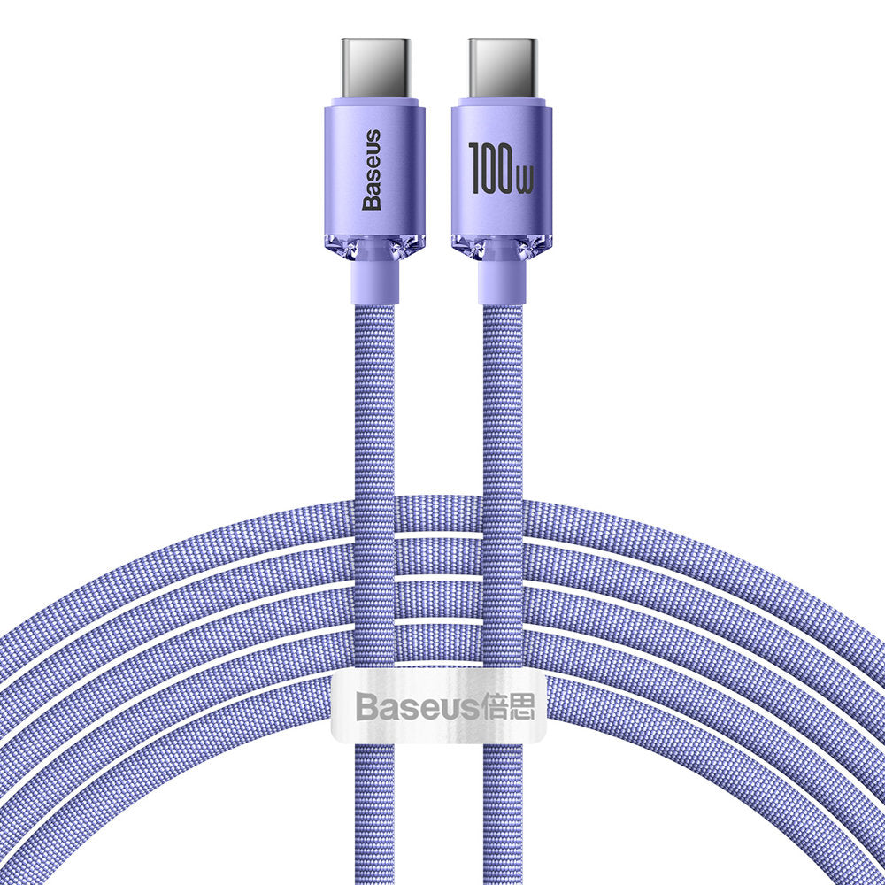 USB-C Data and Charging Cable - USB-C Baseus Crystal Shine Series, 100W, 2m, Purple CAJY000705