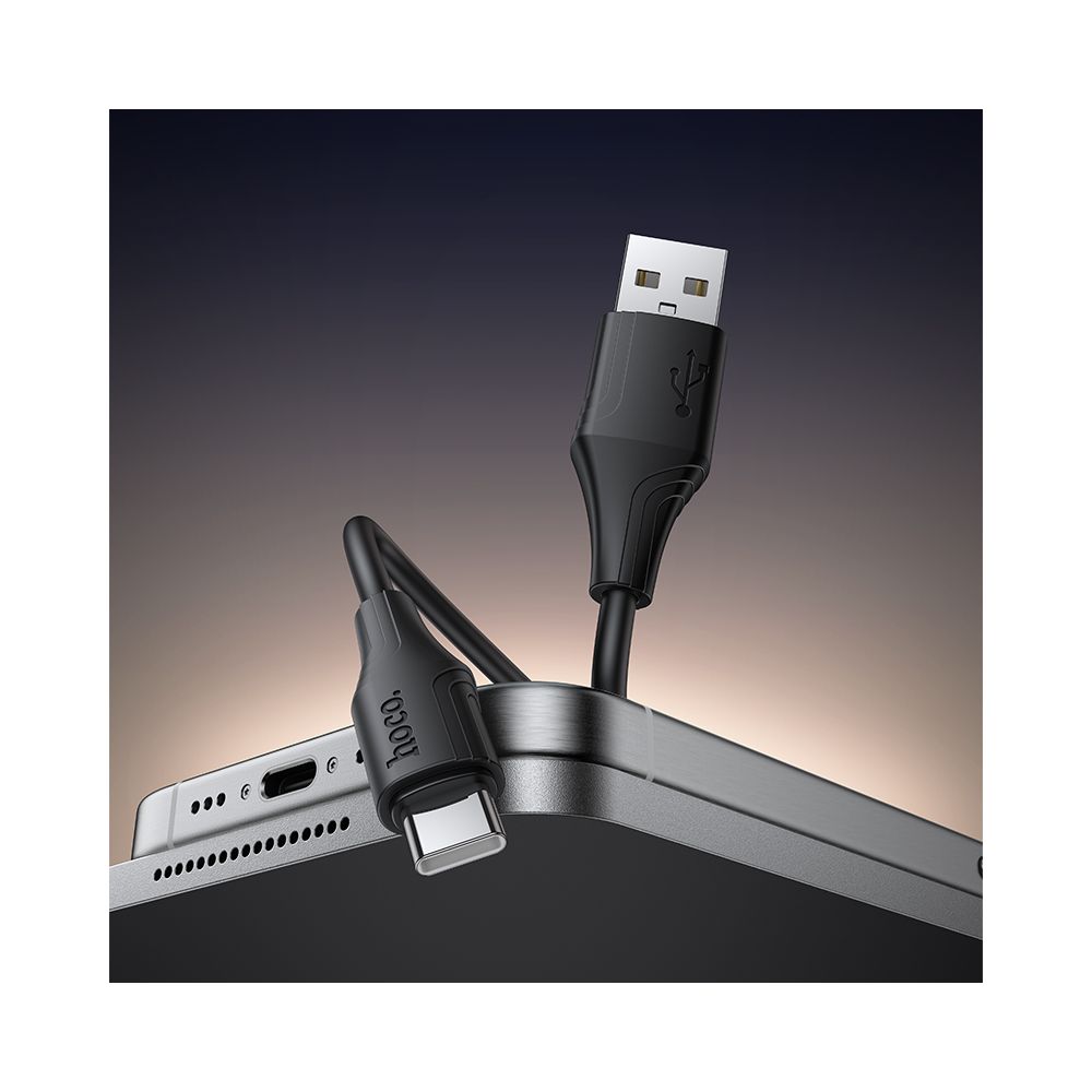 USB-A to USB-C Data and Charging Cable HOCO X124, 18W, 1m, Black