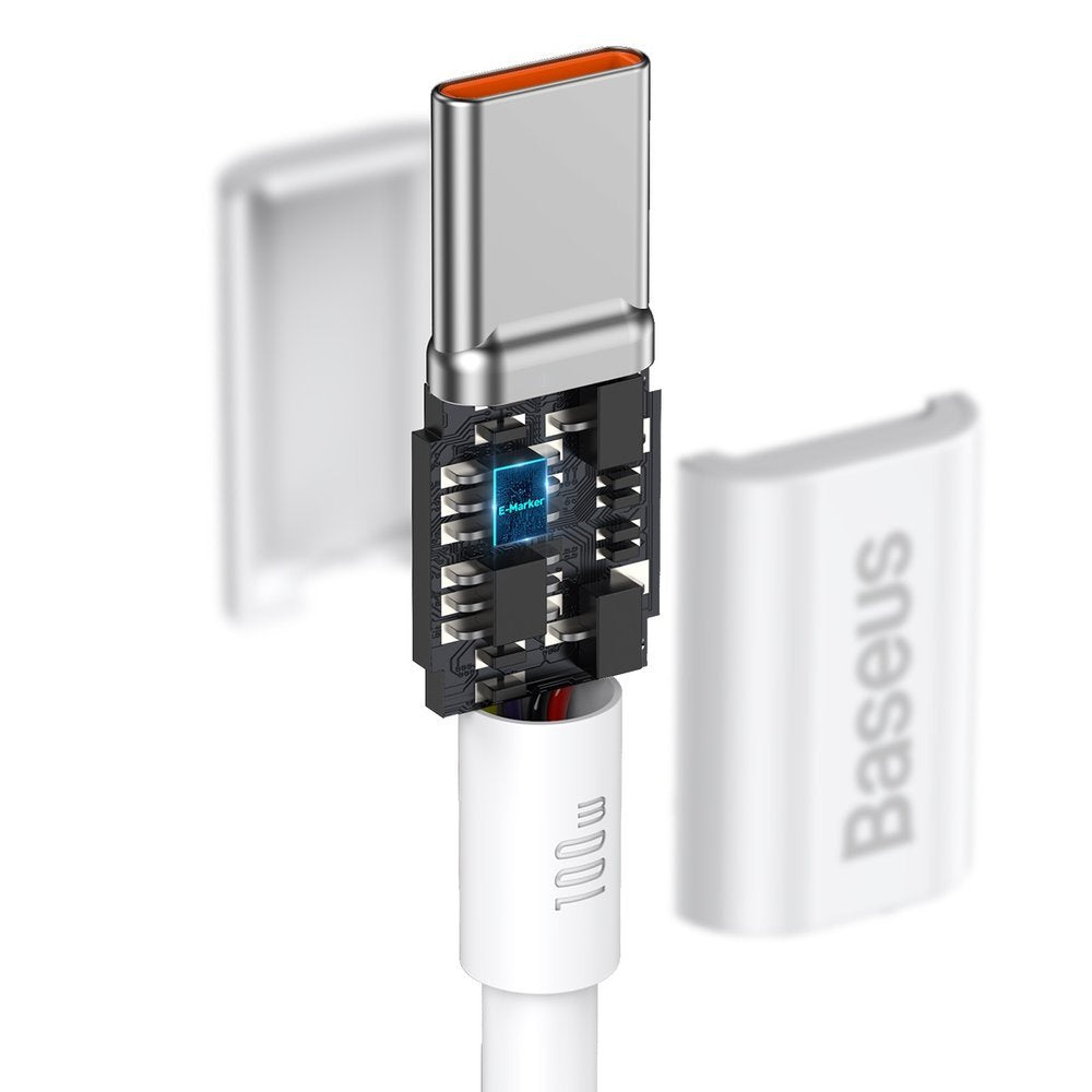 USB-C Data and Charging Cable - USB-C Baseus Superior Series, 100W, 2m, White CATYS-C02