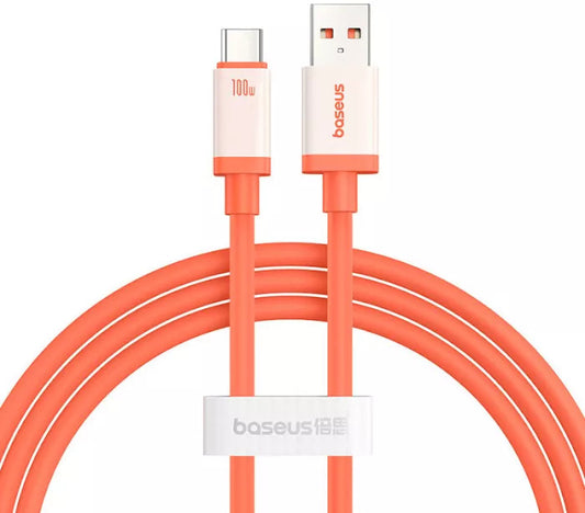 USB-A to USB-C Data and Charging Cable Baseus Zero Degree Series, 100W, 2m, Red