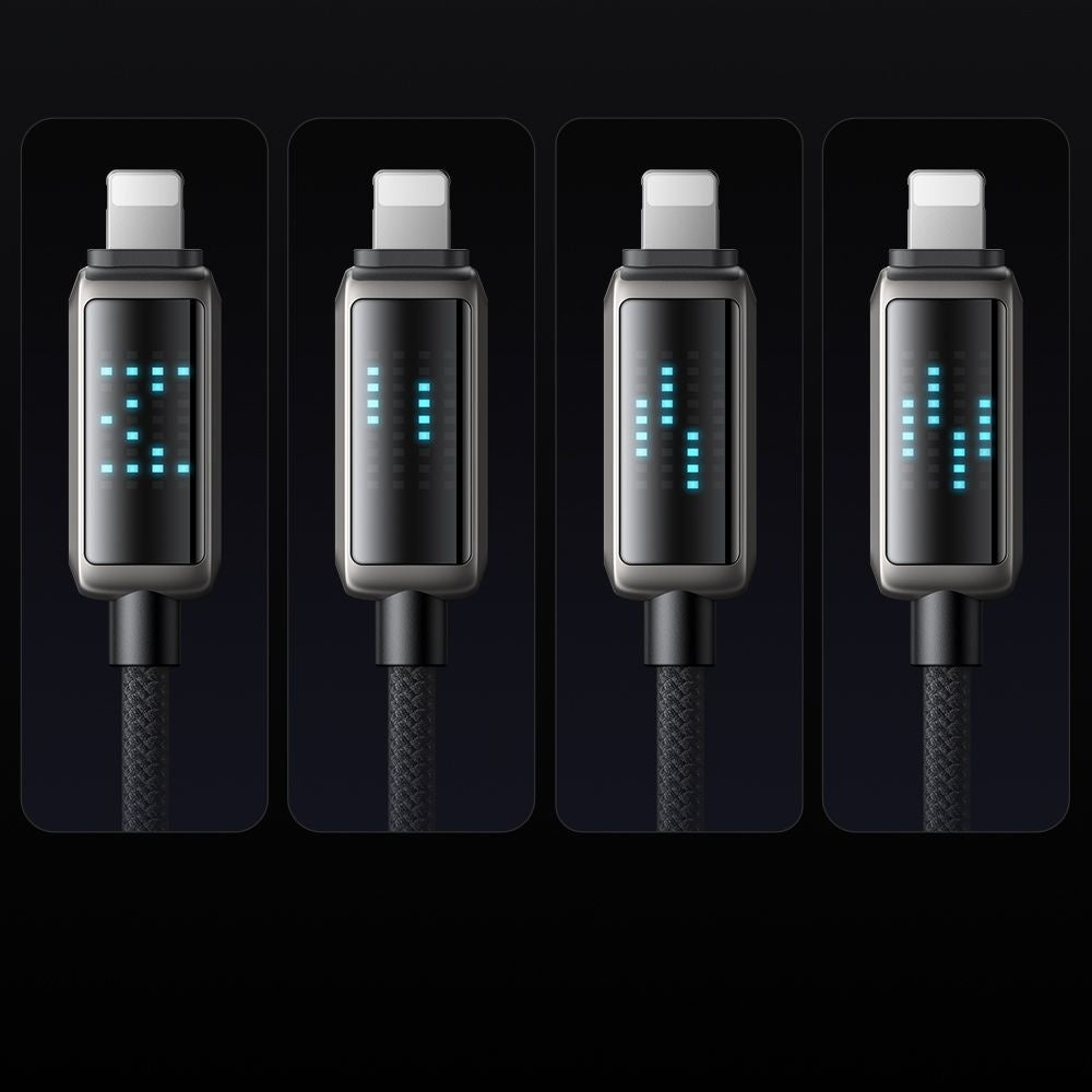 USB-A to Lightning McDodo CA-5250 Display Data and Charging Cable, 18W, 1.2m, Black