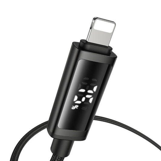 USB-A to Lightning McDodo CA-7970 Display Data and Charging Cable, 18W, 1.2m, Black