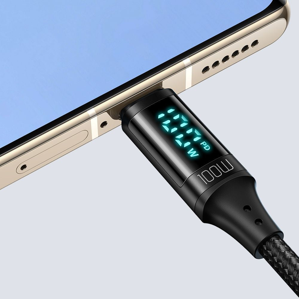 USB-C Data and Charging Cable - USB-C McDodo CA-1100 Display, 100W, 1.2m, Black