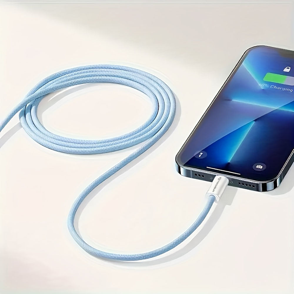 USB-C Data and Charging Cable - USB-C Techsuit PCB114D, 60W, 1m, Blue