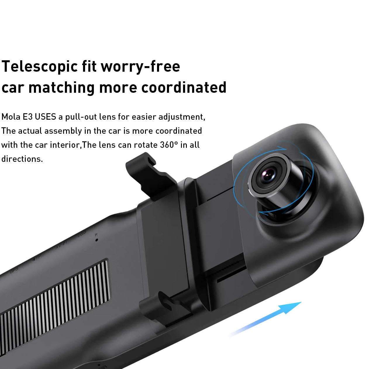 DDPAI Mola E3 Front and Rear Car Camera, 2K, Wi-Fi