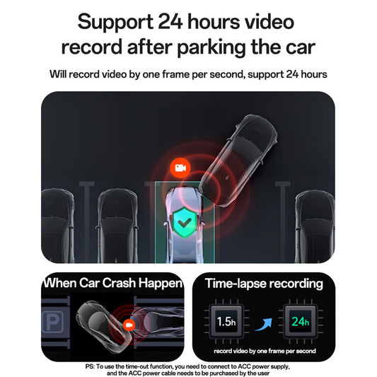 Yesido KM22 Car Camera, 1080P, Wi-Fi, Black