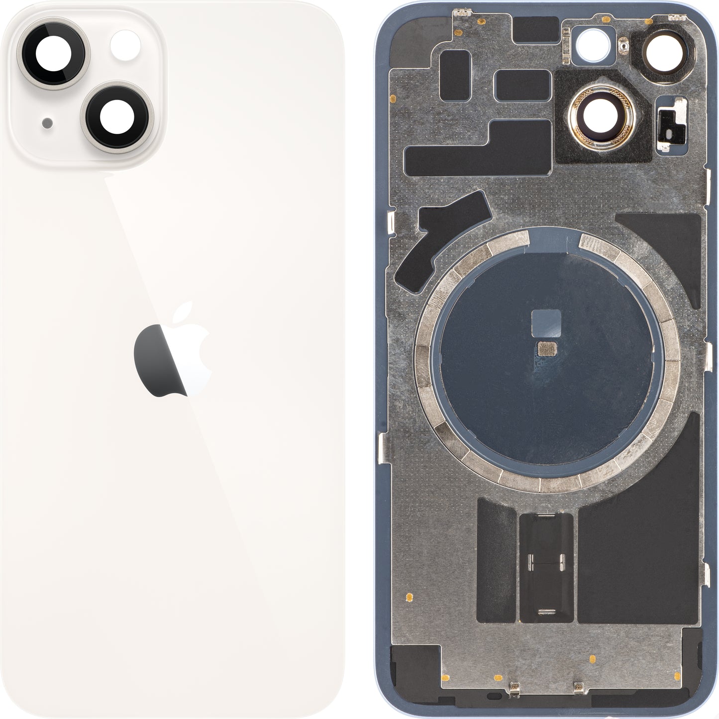 Apple iPhone 14 Battery Cover, White (Starlight), Premium Swap