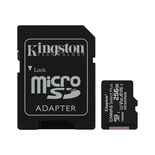 Memory Card microSDXC Kingston Canvas Select Plus Android A1, 256Gb, Class 10 / UHS-1 U1, with SDCS2/256GB Adapter SDCS2/256GB