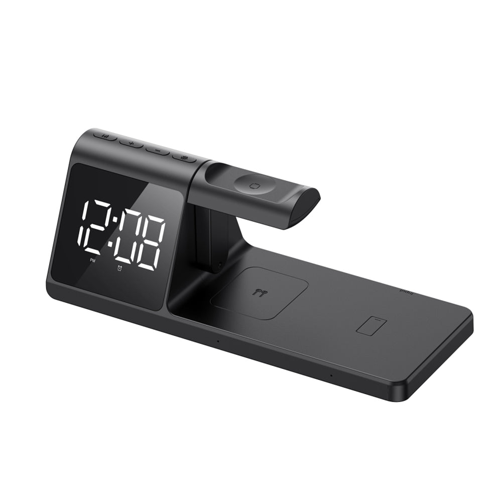 HAVIT W3042 4in1 Digital Clock with QI Wireless Charging, Black