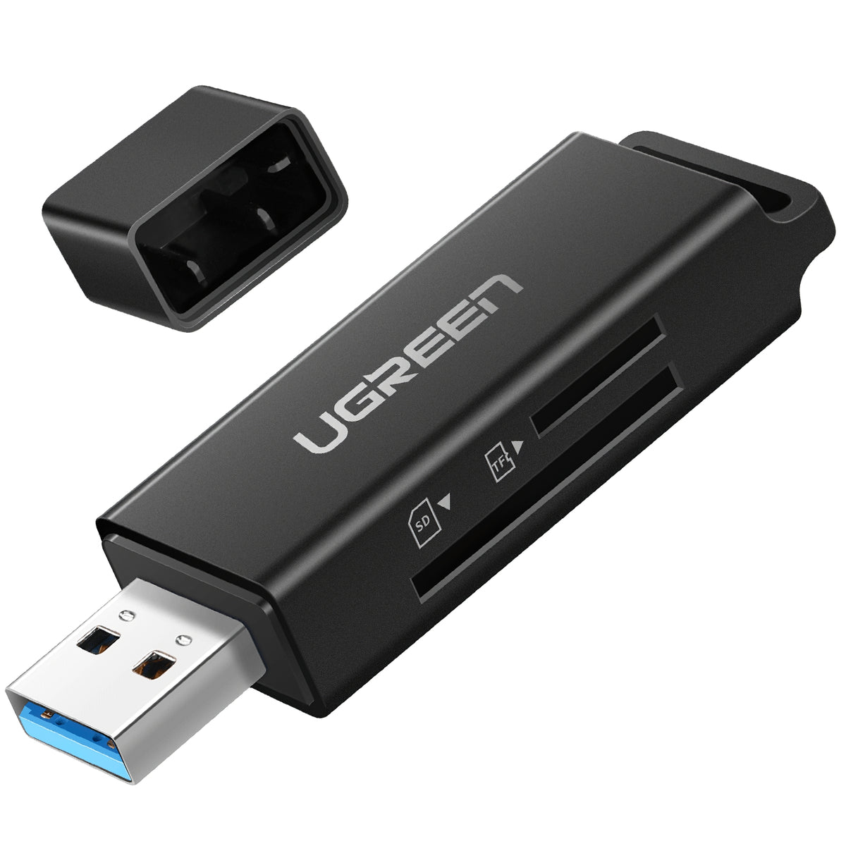 UGREEN CM104 USB 3.0 Card Reader, SD - microSD, Black