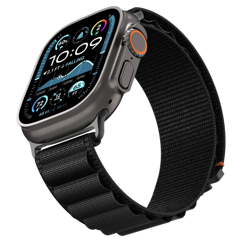 Spigen WBF1 Strap for Apple Watch 49mm / 46mm / 45mm / 44mm Series, Black AMP10144