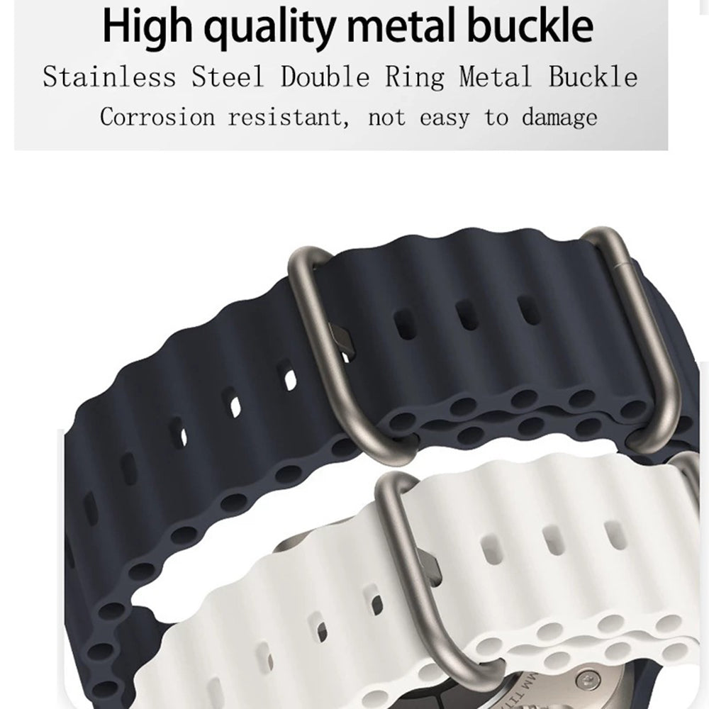 Techsuit W038 Strap for Apple Watch 49mm / 46mm / 45mm / 44mm / 42mm Series, Black