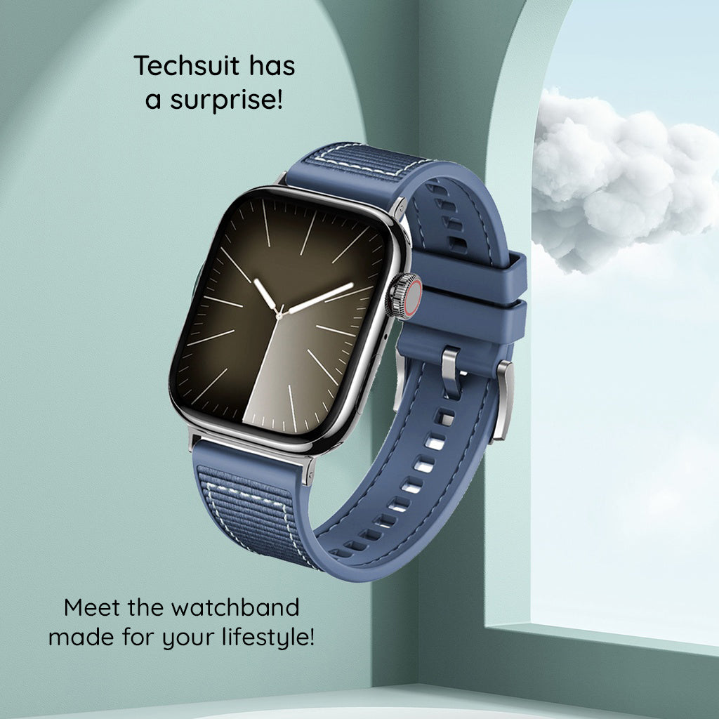 Techsuit W051 Strap for Apple Watch 49mm / 46mm / 45mm / 44mm / 42mm Series, Gray