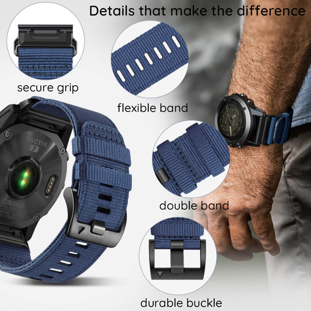 Techsuit W070 Strap for Garmin Watch Fenix / Forerunner / Approach Series, 22mm, Orange