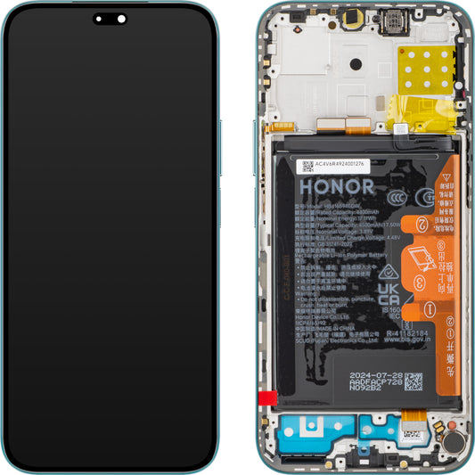 Touchscreen Display Honor 200 Lite, with Frame, Blue (Cyan Lake), Service Pack 0235ALPU