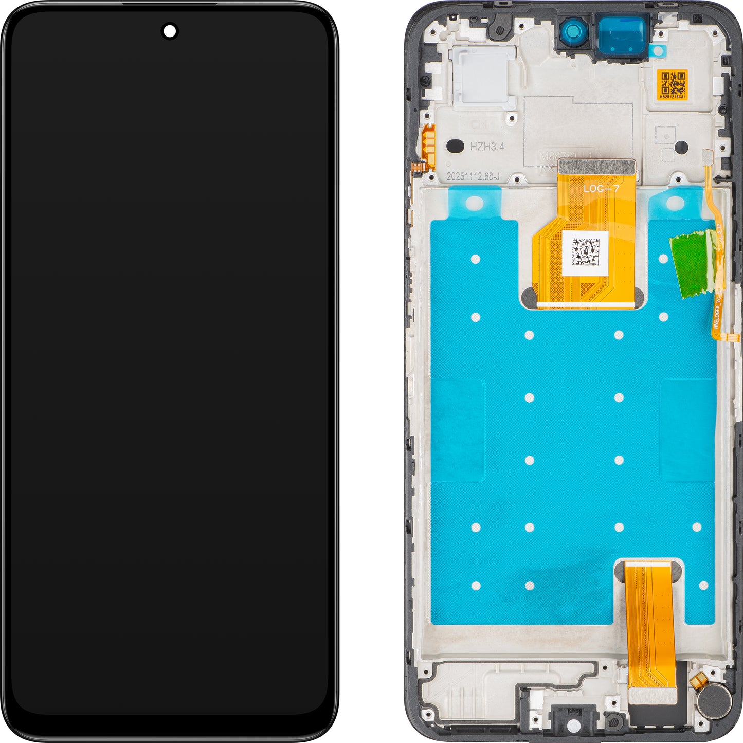 Honor 400 Smart 4G / 400 Smart 5G Touchscreen Display, with Frame, Black, Service Pack 0235AQSX