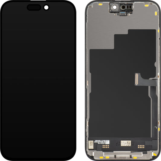 JK Touchscreen Display for Apple iPhone 15 Pro, with Frame, Movable In-Cell IC LCD Version, Black