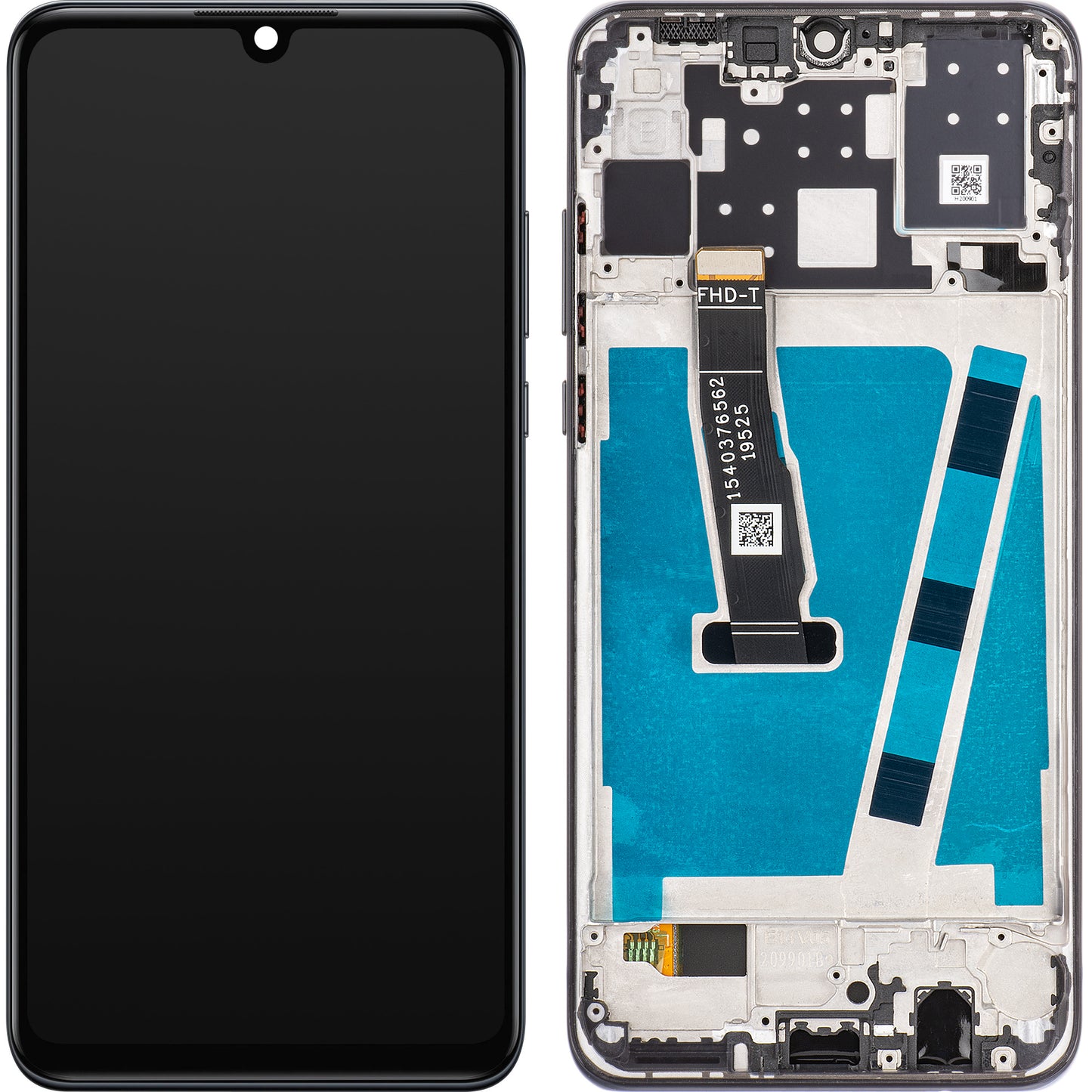 MP Touchscreen Display compatible with Huawei P30 lite / nova 4e, with Frame, Black