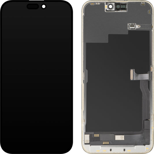 MP Touchscreen Display compatible with Apple iPhone 15 Pro Max, with Frame, OLED FHD Diagnostic Version, Black