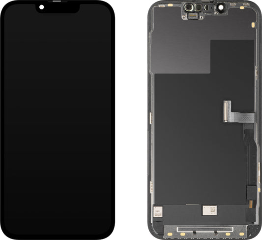 MP Touchscreen Display compatible with Apple iPhone 13 Pro, with Frame, OLED FHD Diagnostic Version, Black