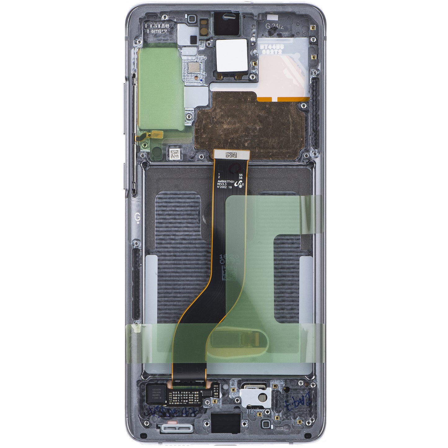 Touchscreen Display Samsung Galaxy Galaxy S20+ 5G G986 / S20+ G985, with Frame, Grey (Cosmic Grey), Service Pack GH82-31441E