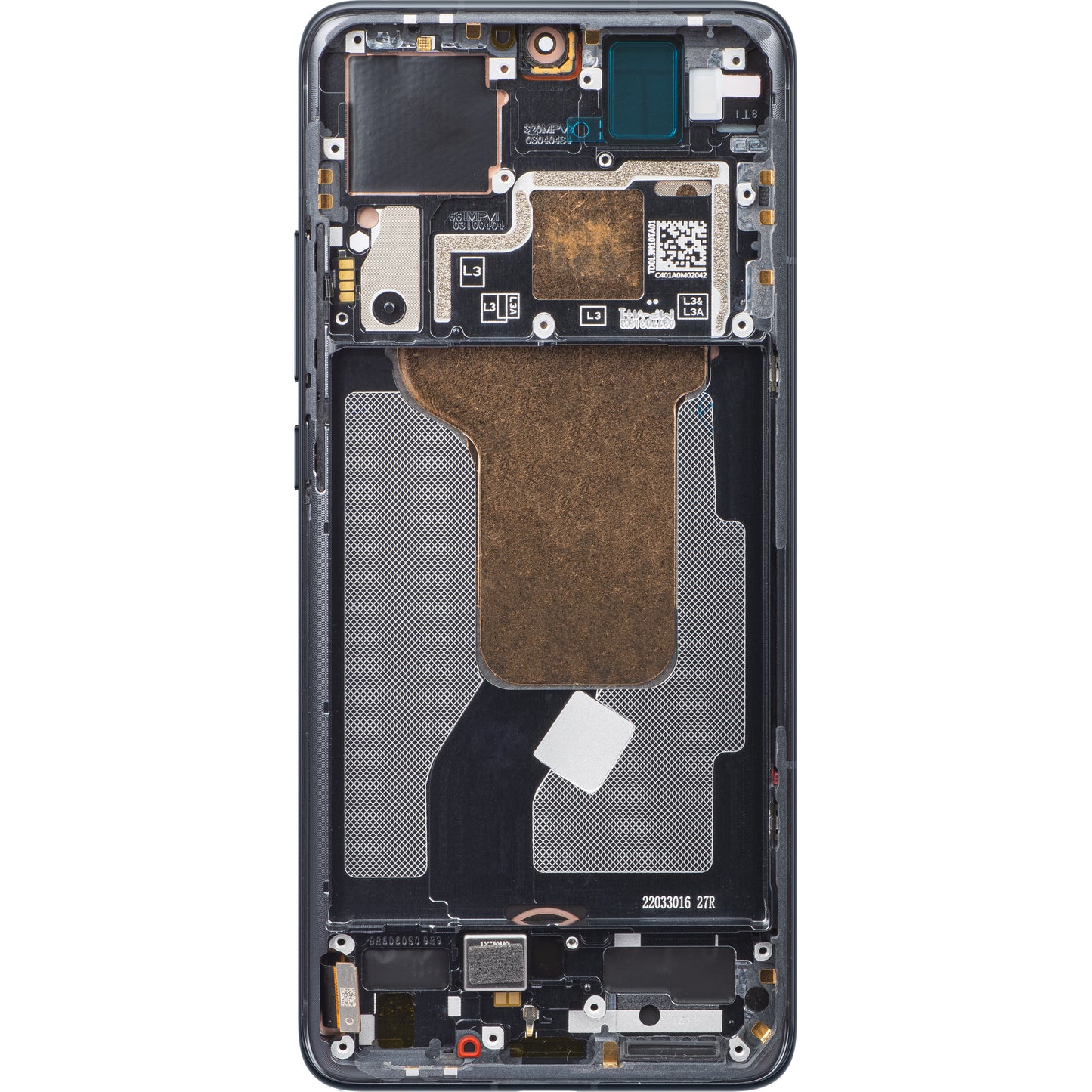 Xiaomi 12S / 12X / 12 Touchscreen Display with Frame, Black, Service Pack 56000300L300