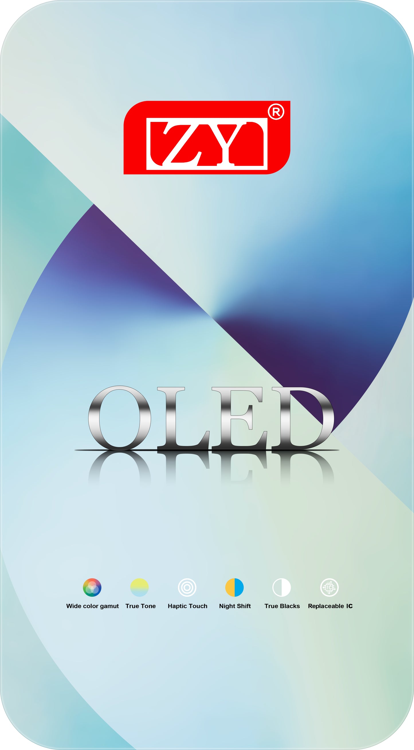 ZY Touchscreen Display for Apple iPhone 13, with Frame, OLED IC Movable Version, Black