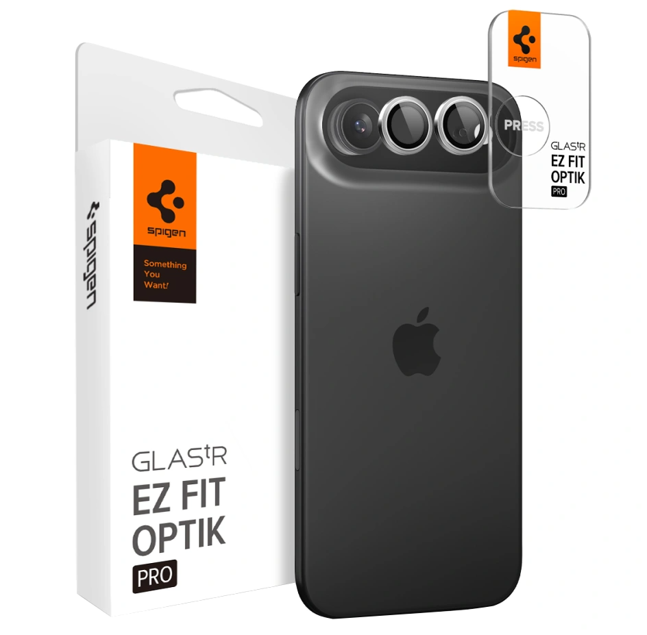 Spigen GlastR EZ FIT Optik Pro Rear Camera Protector for Apple iPhone 17 Air, Tempered Glass, Silver AGL10132