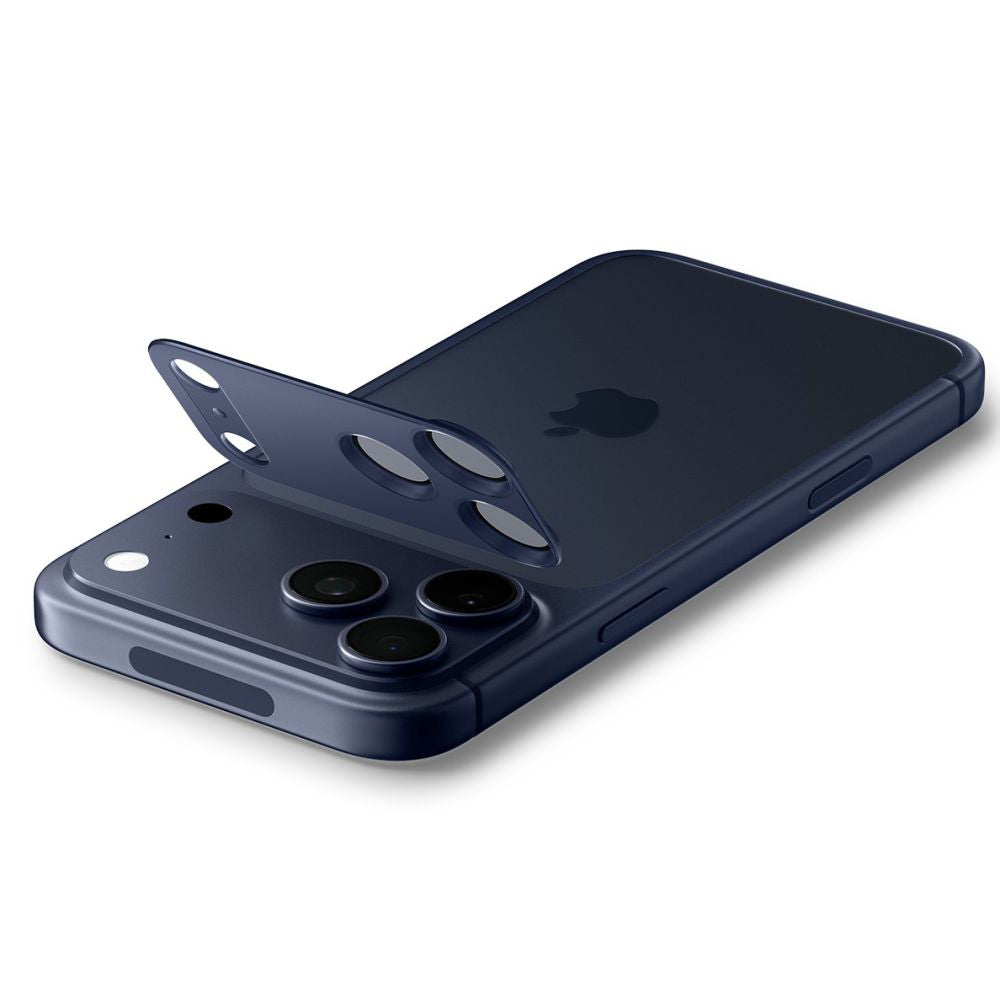 Rear Camera Protection Film Spigen GlastR EZ FIT Optik Pro XL for Apple iPhone 17 Pro, Tempered Glass, Blue AGL10646