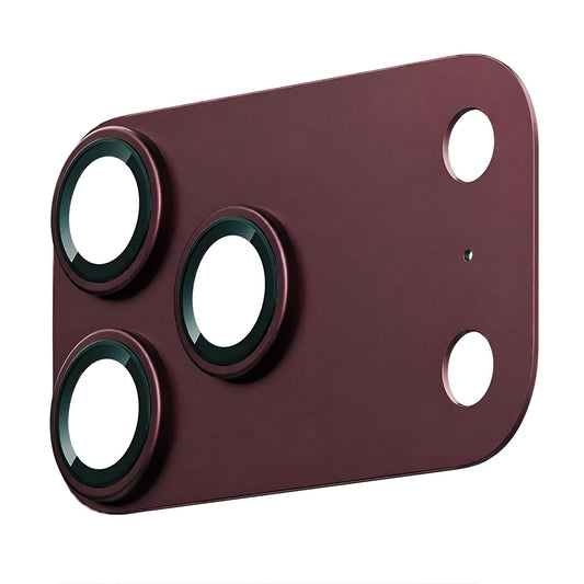Techsuit Rear Camera Protector for Apple iPhone 18 Pro, Tempered Glass, Burgundy