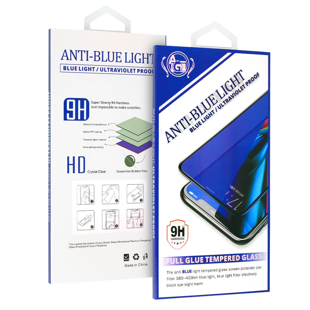 OEM Anti Blue Light Screen Protector for Samsung Galaxy A32 A325, Glass Shield, Full Glue, Black
