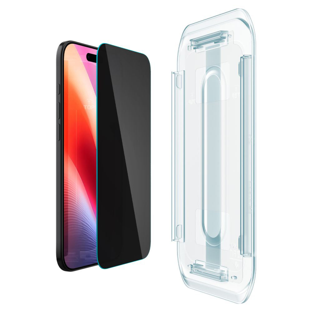 Spigen GlastR EZ FIT Privacy Screen Protector for Apple iPhone 17 Air, Tempered Glass, Full Glue, Set of 2 pieces AGL09862