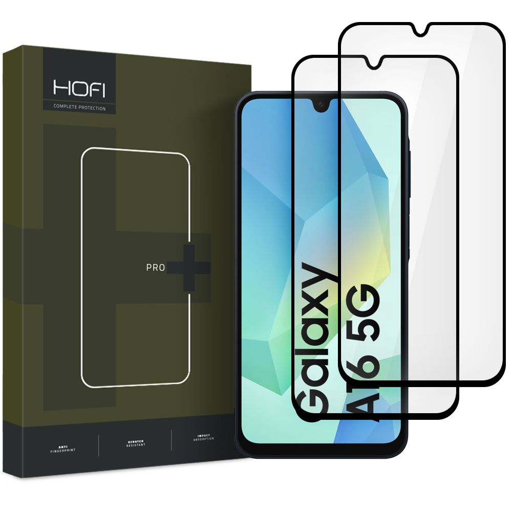 HOFI Glass PRO+ Screen Protector for Samsung Galaxy A17 4G / A17 5G, Tempered Glass, Full Glue, Set of 2 pieces, 2.5D, Black