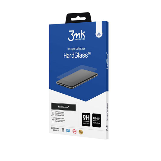 3MK HardGlass Screen Protector for Apple iPhone 16, Tempered Glass, Full Glue