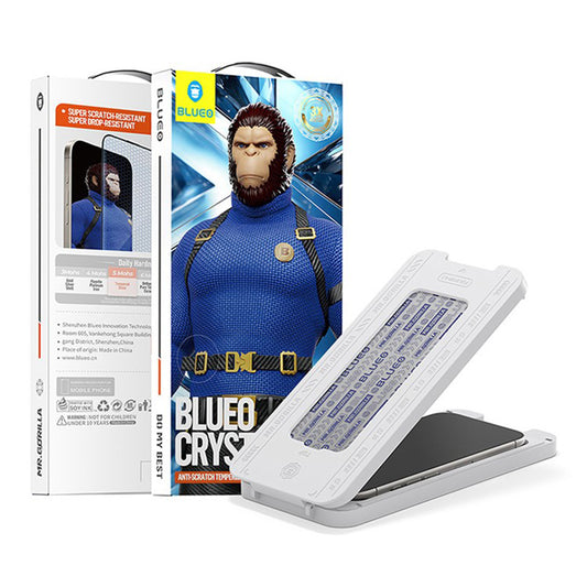 Blueo Crystal Anti-Scratch Screen Protector for Apple iPhone 17 Air, Tempered Glass, Full Glue, Black